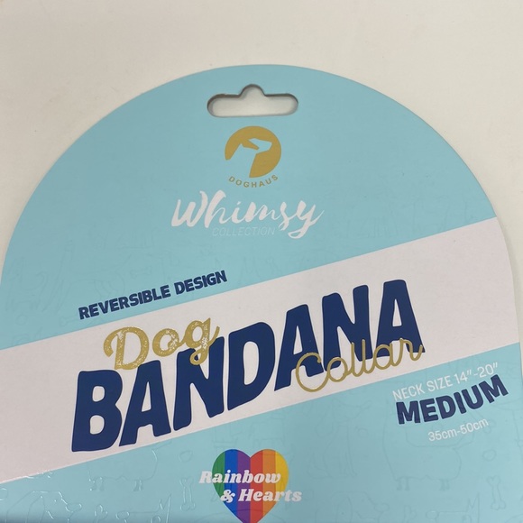🐶NWOT Whimsy Dog Bandana Collar Medium Rainbow🐶 - Picture 3 of 10